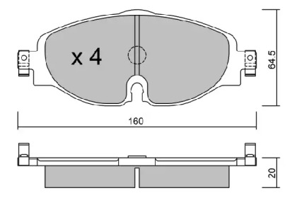 Комплект тормозных колодок AISIN BPVW-1028